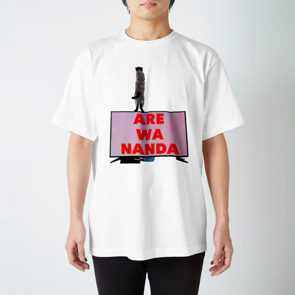 MOWbのW-001 ARE WA NANDA スタンダードTシャツ