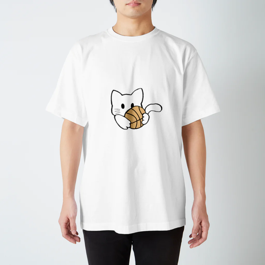 グリヴェール森の雑貨のねこ【白】 スタンダードTシャツ