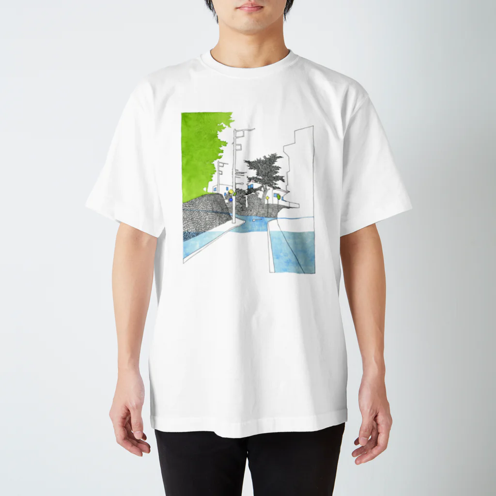 Yuki Horikoshiの擁壁の曲がりみち スタンダードTシャツ