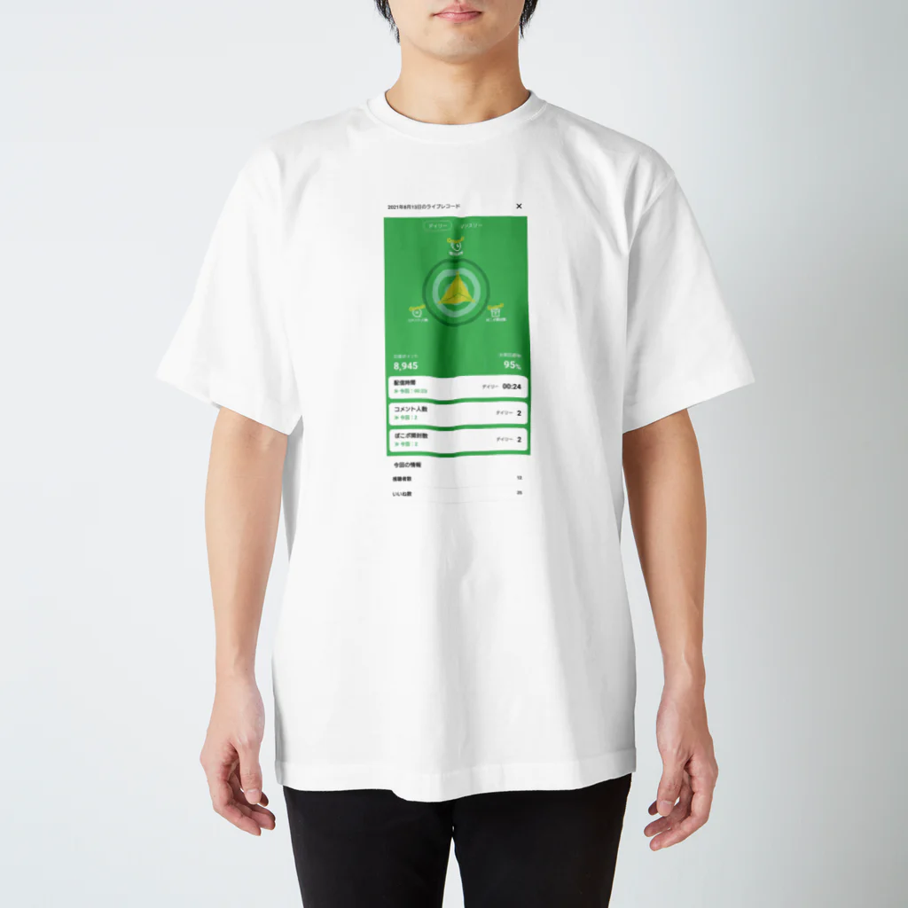 ベース×SUZURIのPocochaデビュー日のライブレコード スタンダードTシャツ