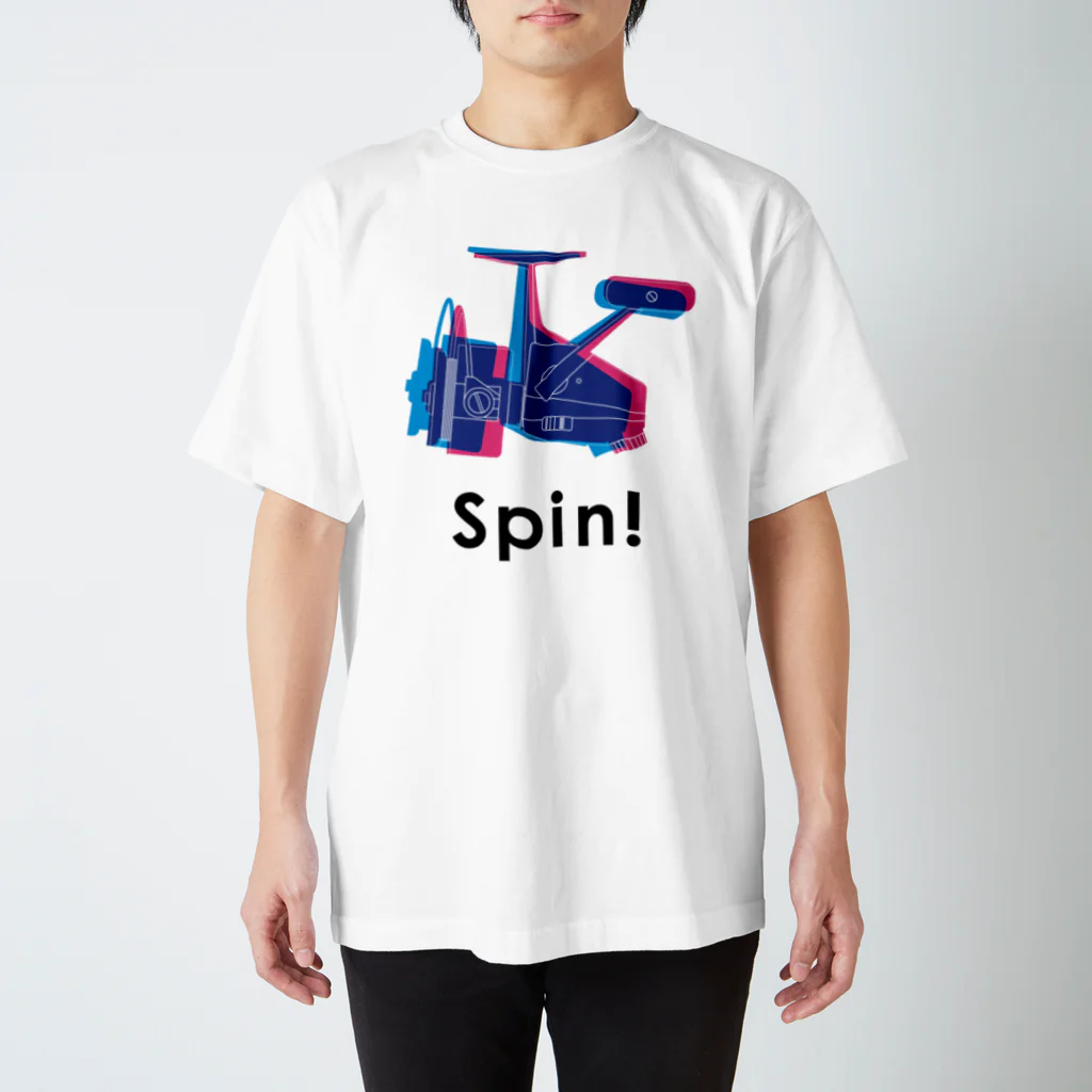 FISHING without FRIENDSのReel / Spin! スタンダードTシャツ