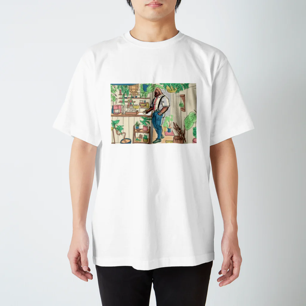 アイスキャップの丁寧な暮らしをするごりら スタンダードTシャツ