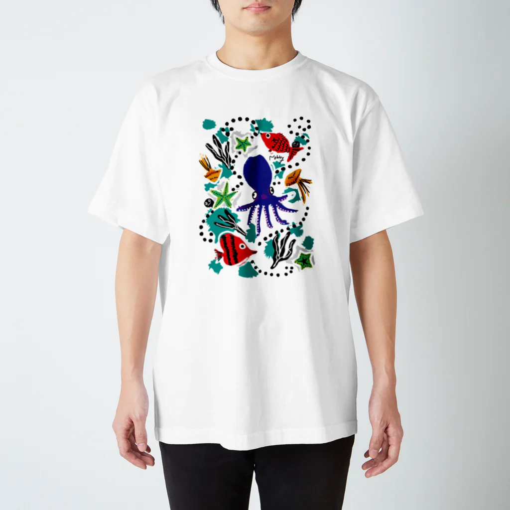 Nobby's SUZURI shopのタコさんと踊ろう スタンダードTシャツ