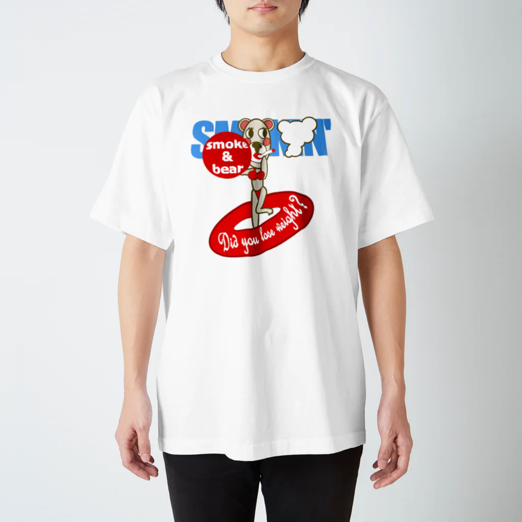 オリジナルデザインTシャツ　SMOKIN'のセクシーモクモックマinビーチ 白 Regular Fit T-Shirt