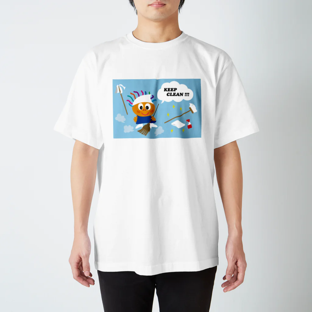 ジルトチッチのデザインボックスの今日からお片づけ頑張るクレコちゃん スタンダードTシャツ