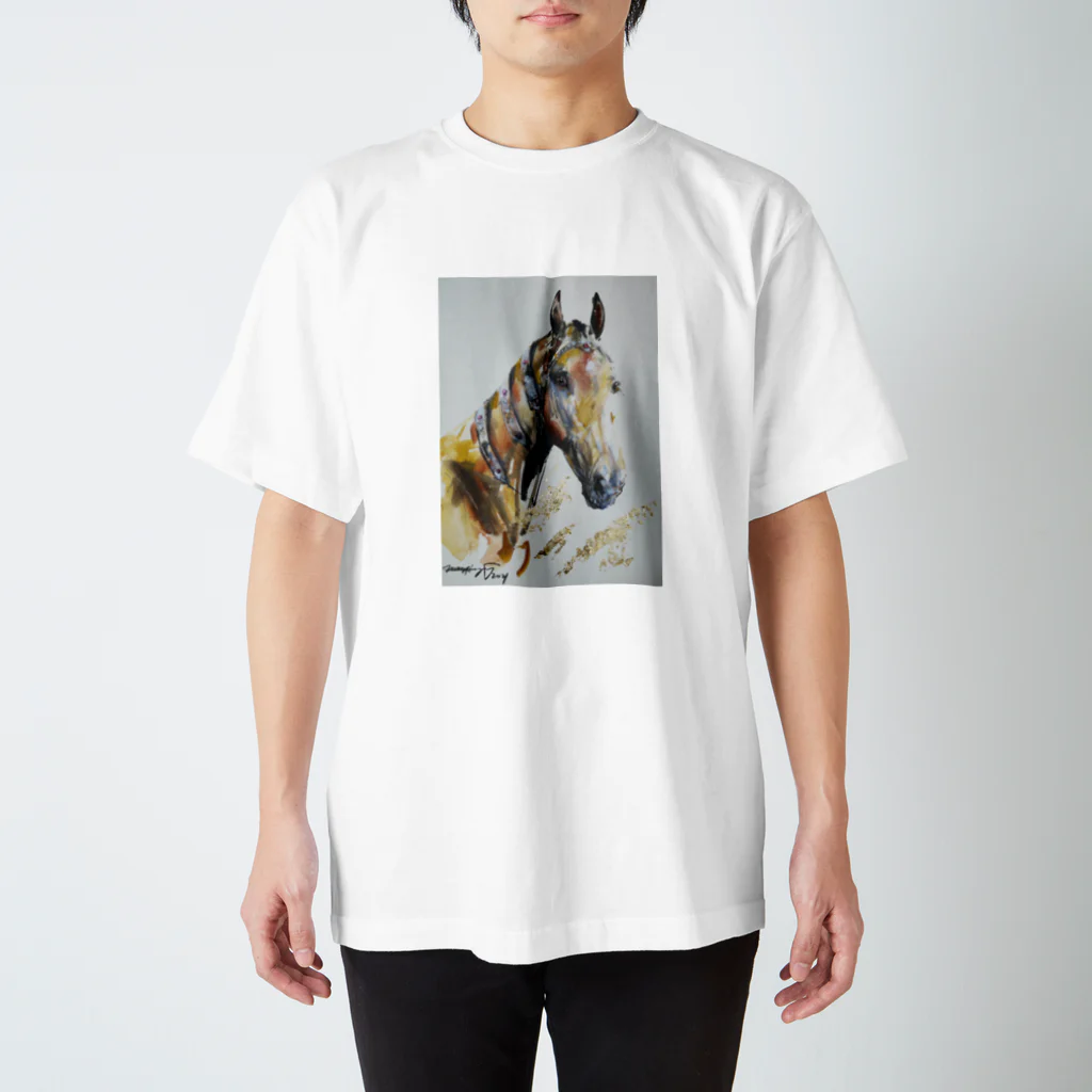 永久凍土の国の白夜の黄金の馬２０２１ Regular Fit T-Shirt