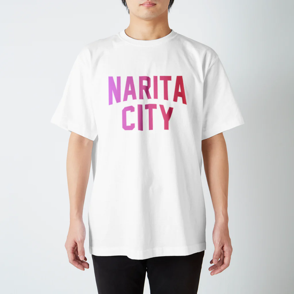 JIMOTOE Wear Local Japanの成田市 NARITA CITY ロゴピンク Regular Fit T-Shirt