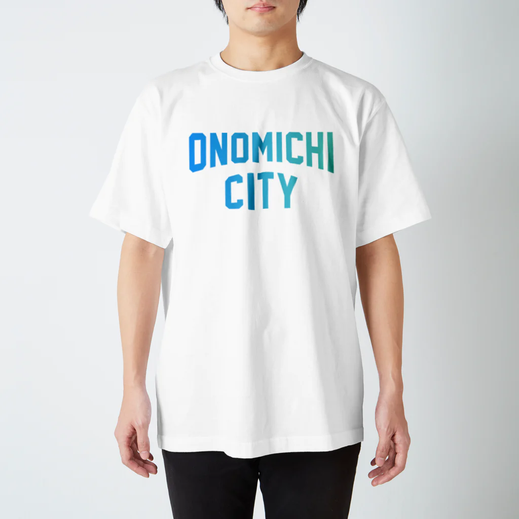 JIMOTOE Wear Local Japanの尾道市 ONOMICHI CITY ロゴブルー Regular Fit T-Shirt