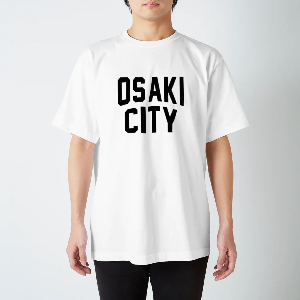 JIMOTOE Wear Local Japanの大崎市 OSAKI CITY　ロゴブラック Regular Fit T-Shirt