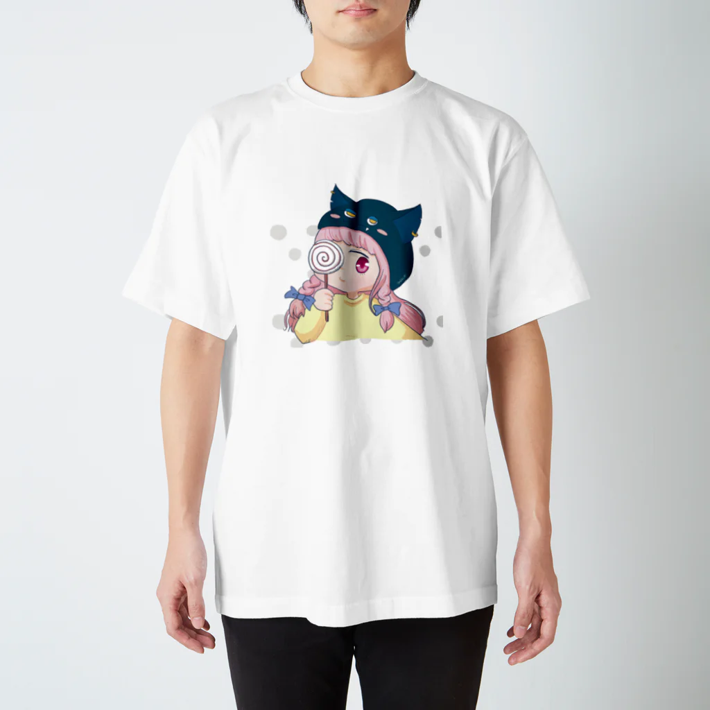 ももひらのアメとモモちゃん スタンダードTシャツ