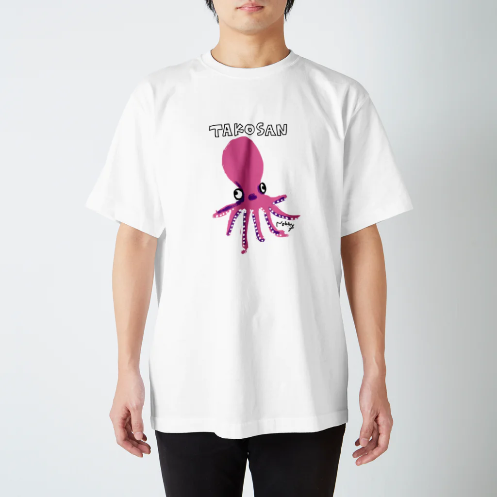 Nobby's SUZURI shopのタコさんソロダンス（ピンク） Regular Fit T-Shirt
