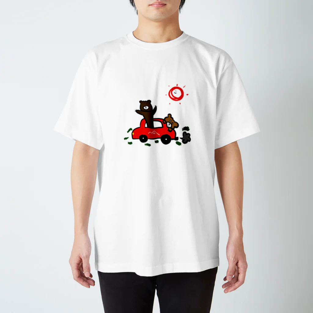 &POEMのクマ、運転始めました スタンダードTシャツ