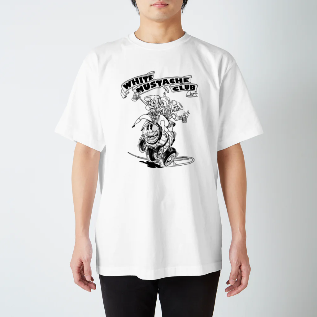 nidan-illustrationの"WHITE MUSTACHE CLUB"(タイトルなし)) スタンダードTシャツ