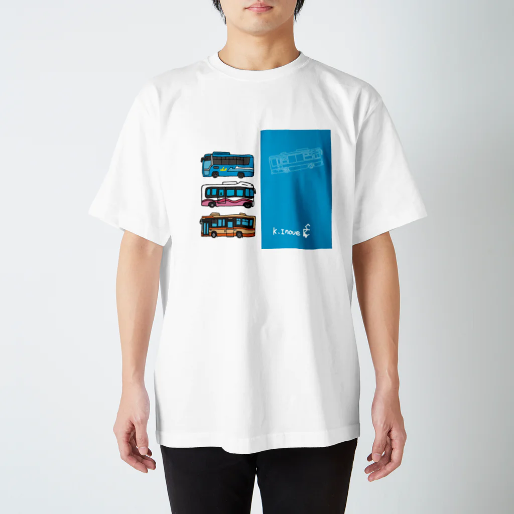 乗り物イラストレーター井上広大　オンラインショップのBuses2 スタンダードTシャツ