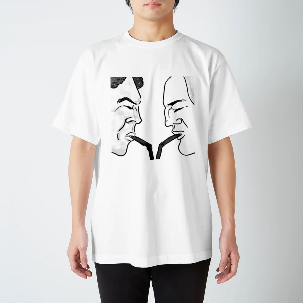 undesign_ojisanのおじさんストロー Regular Fit T-Shirt