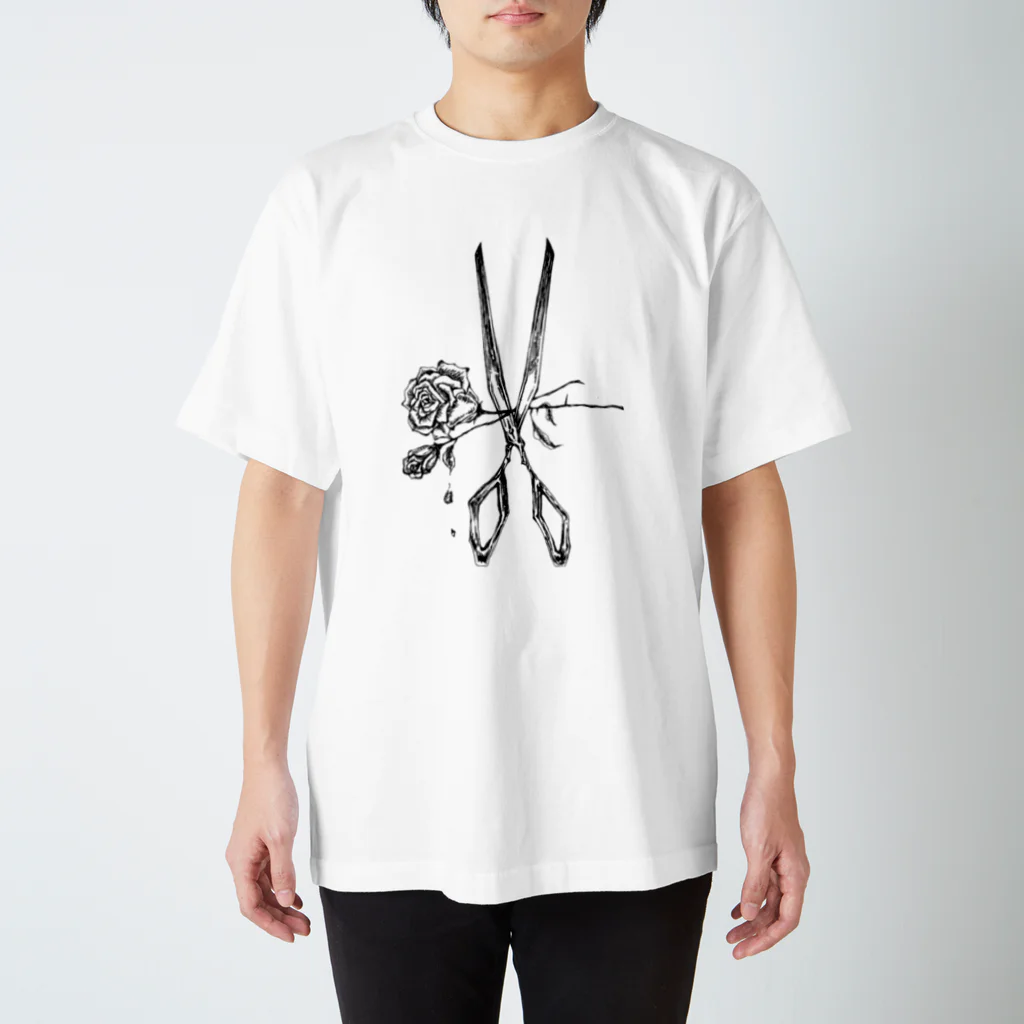 moonoirのRosexScissors Regular Fit T-Shirt