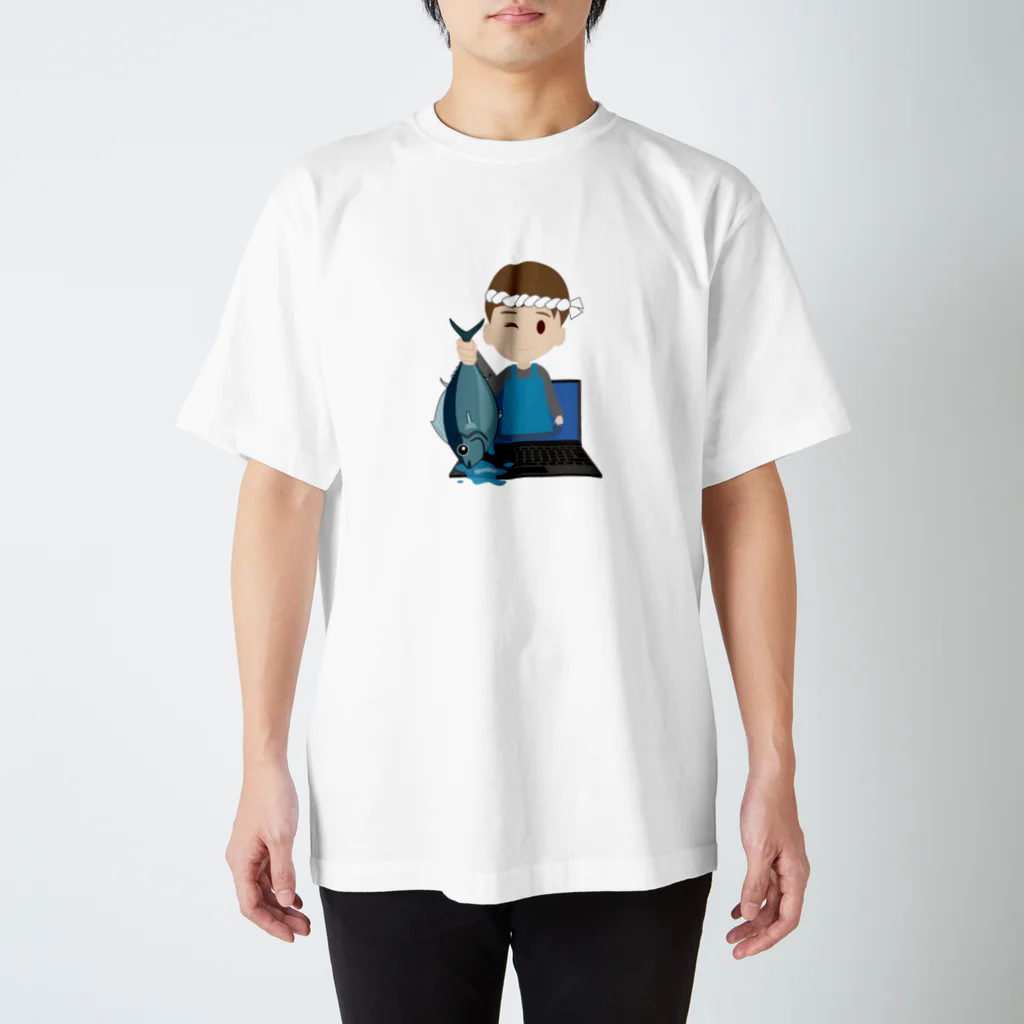 chicodeza by suzuriの量子(漁師)コンピューター Regular Fit T-Shirt