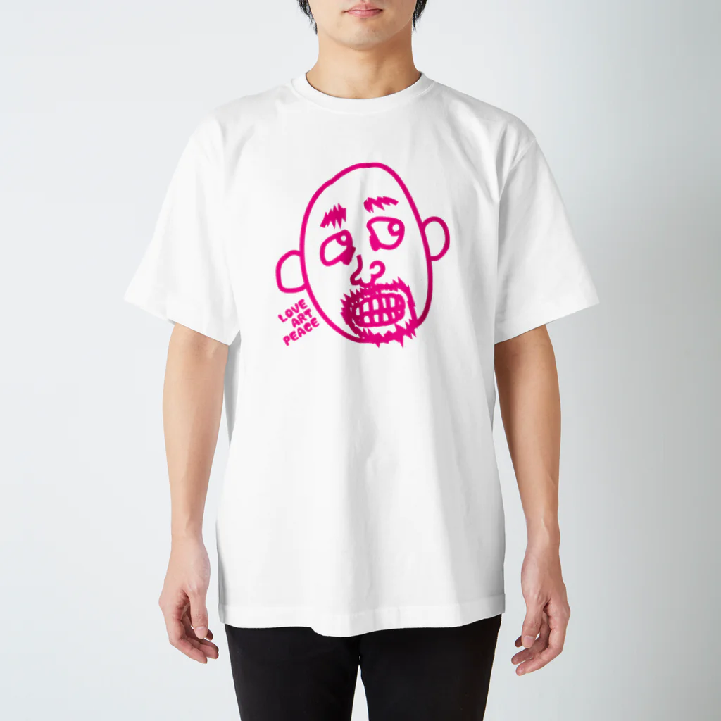 TUITATI / ツイタチのスズリのオジさんといっしょ -pink- スタンダードTシャツ