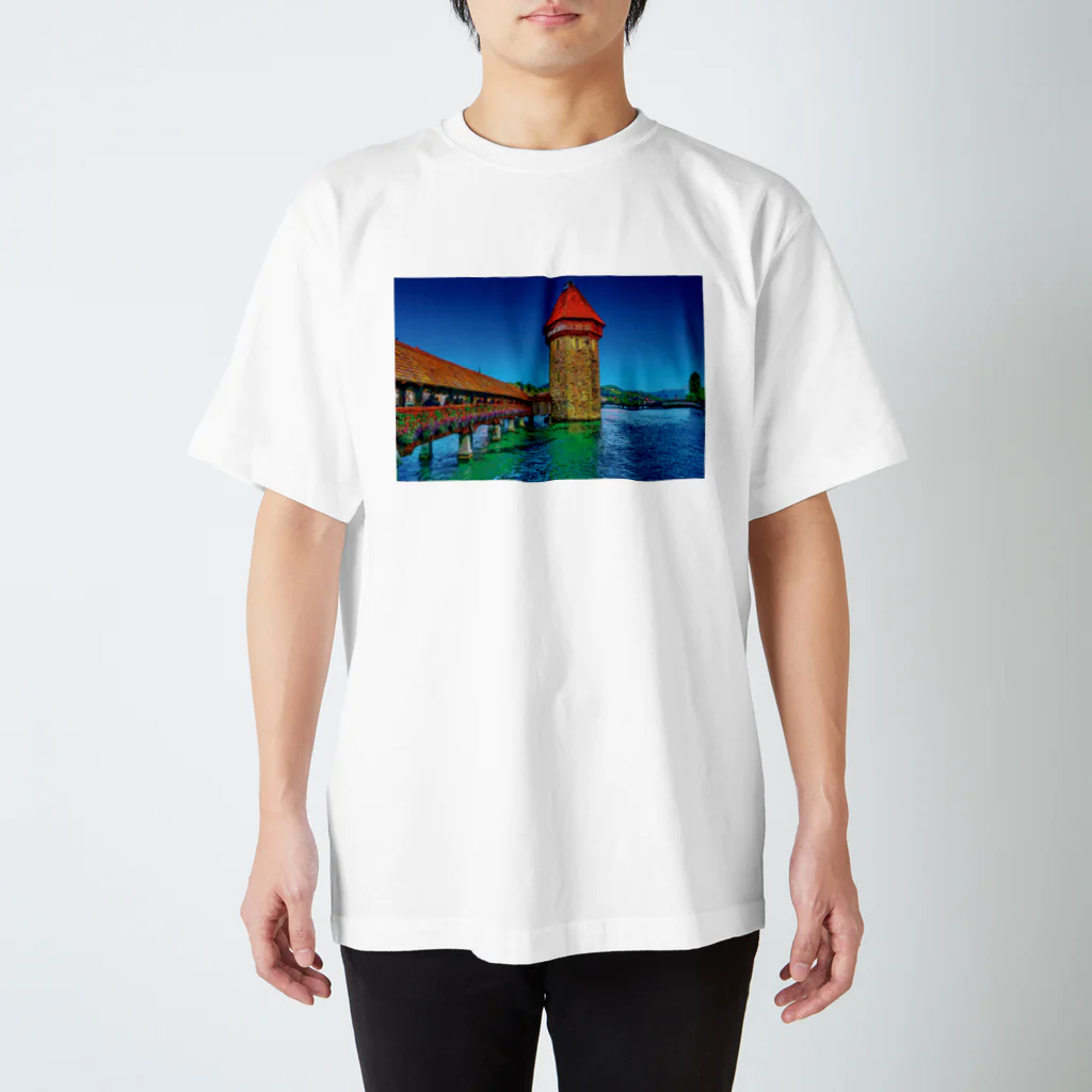 GALLERY misutawoのスイス カペル橋 スタンダードTシャツ