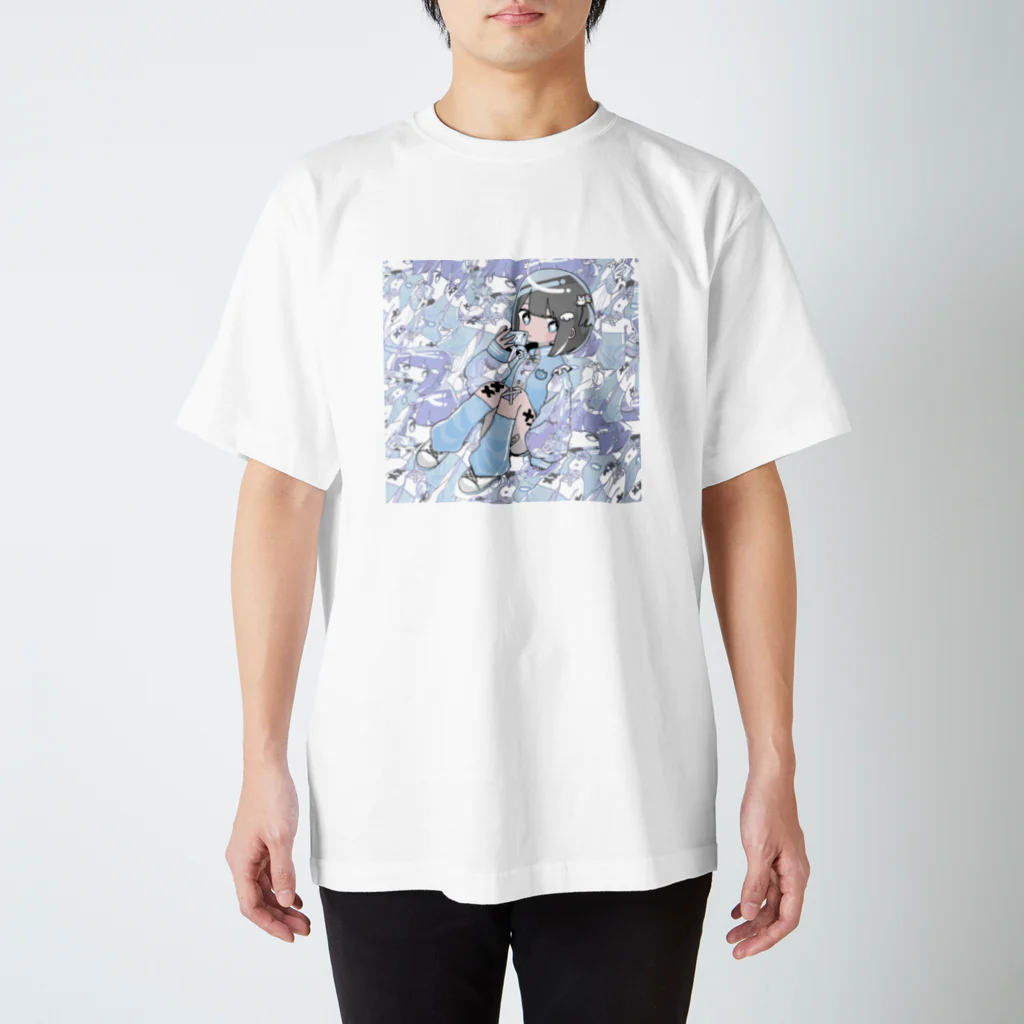 ラムネッッ！の水色幼稚ボブ スタンダードTシャツ