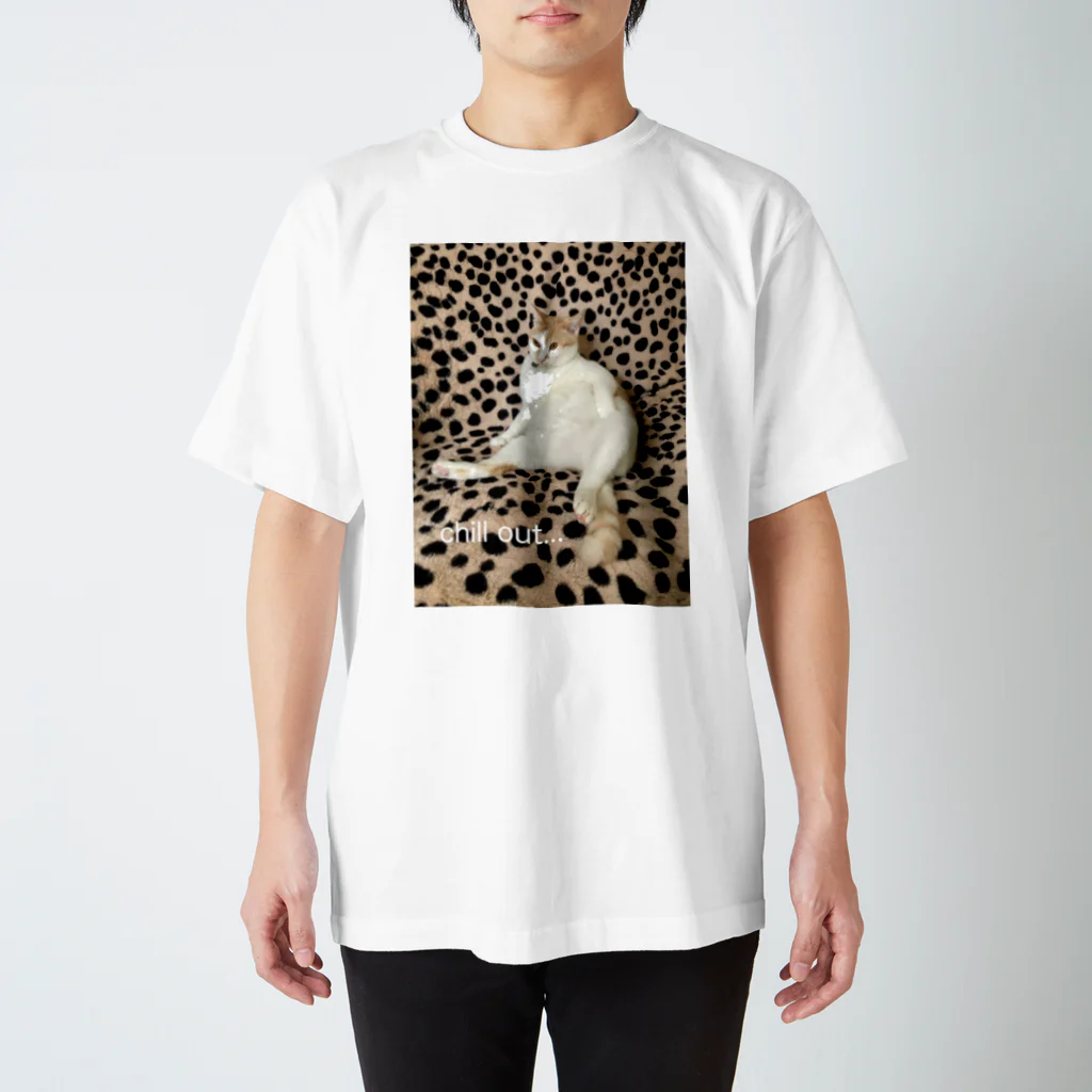 sky0696のchill out cat Regular Fit T-Shirt