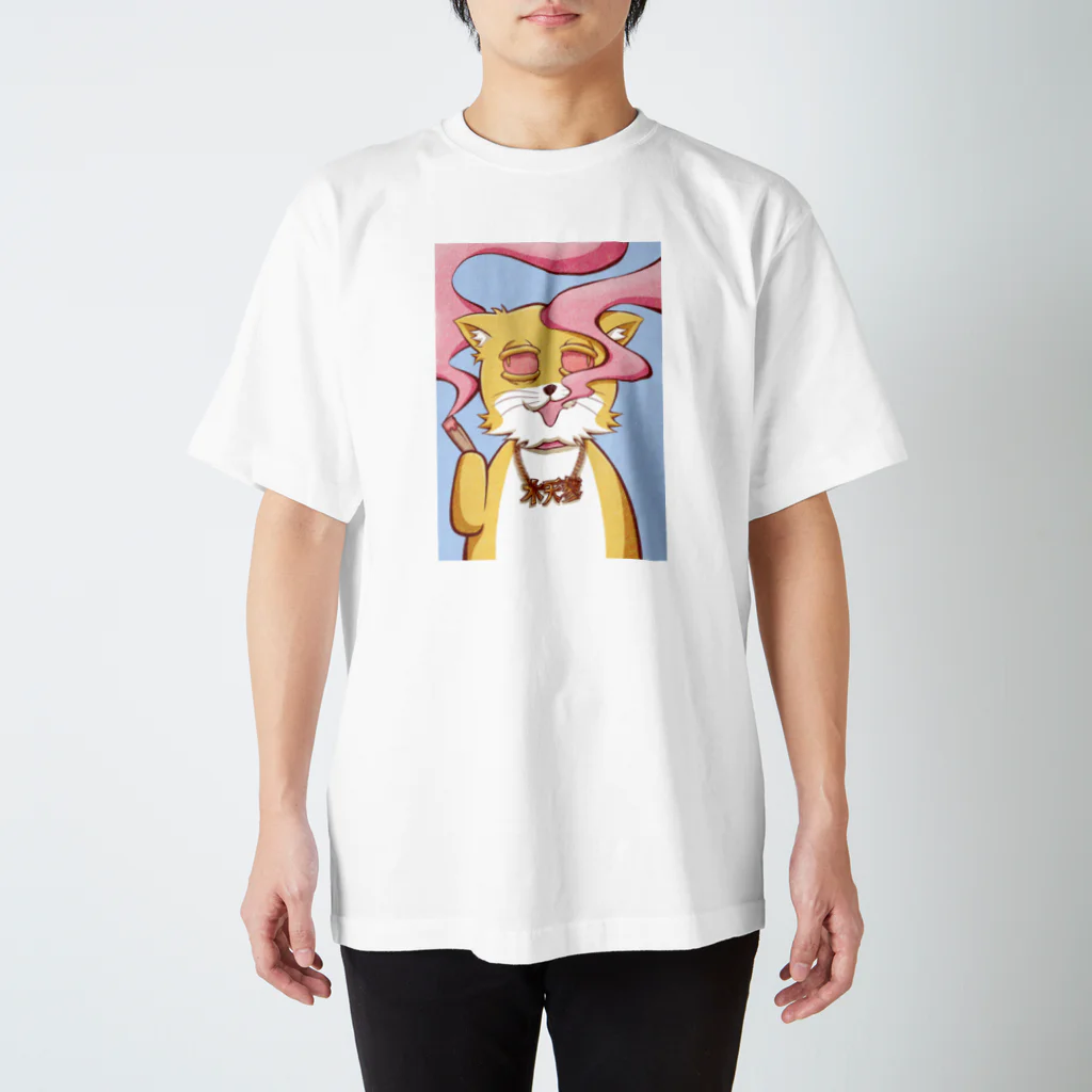 木天蓼のマタタビ猫・モクちゃん スタンダードTシャツ