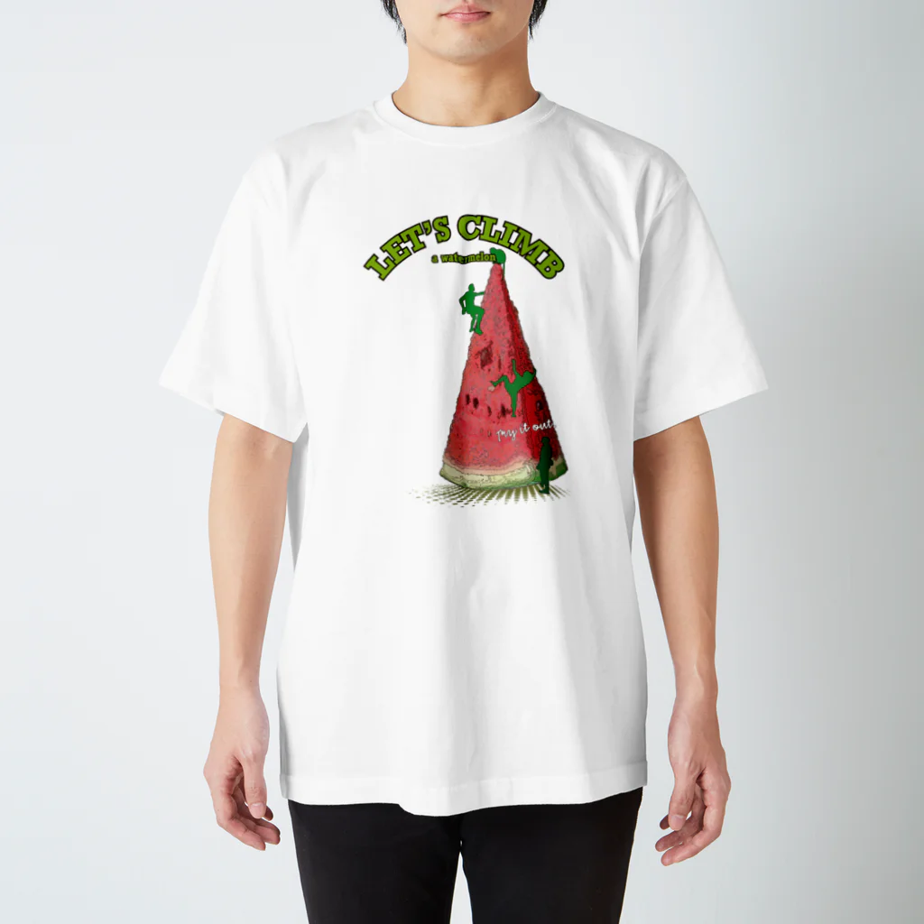 HIGEQLOのClimbing watermelon Regular Fit T-Shirt