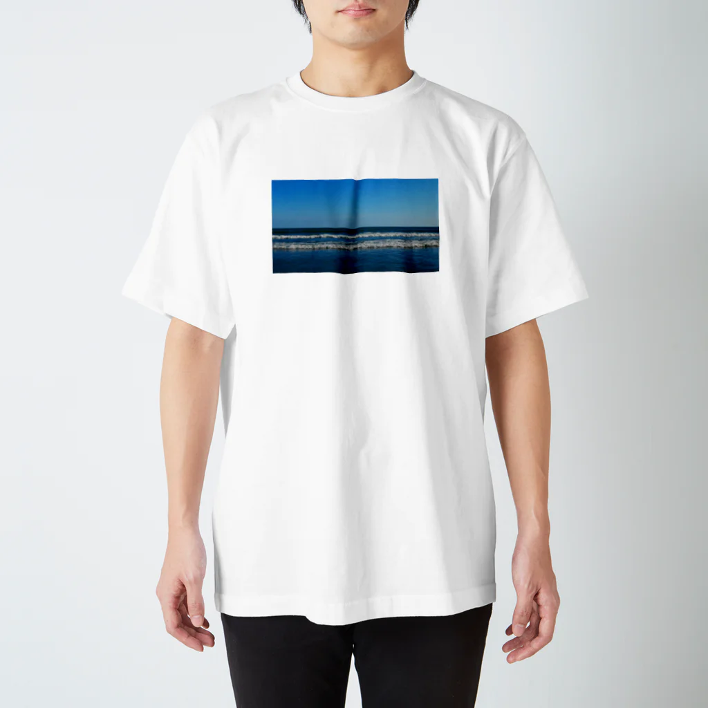 3㌢の水平線と白線二本 スタンダードTシャツ