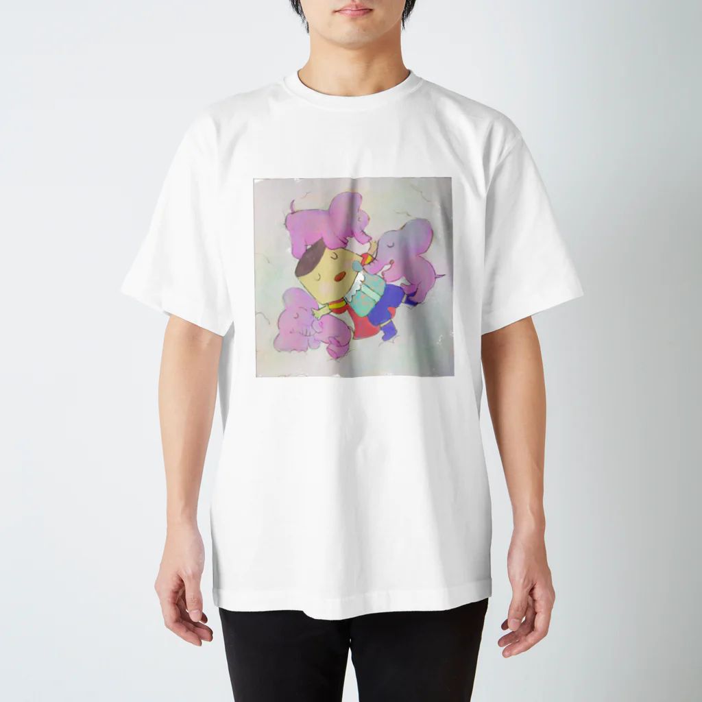 Amik/oのプリン王子とスヤスヤこぞう Regular Fit T-Shirt