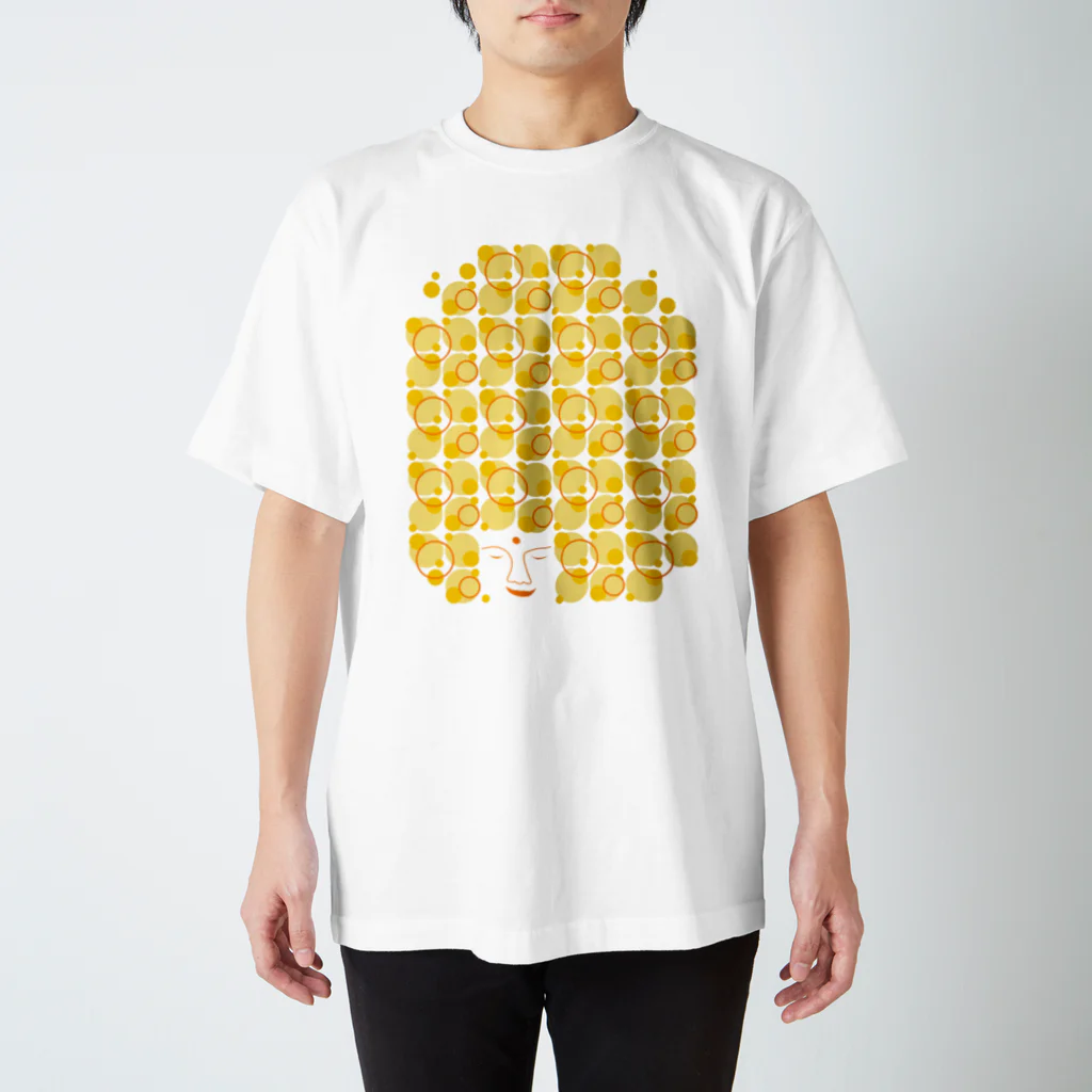 irodoruhanaの大仏（縦） スタンダードTシャツ