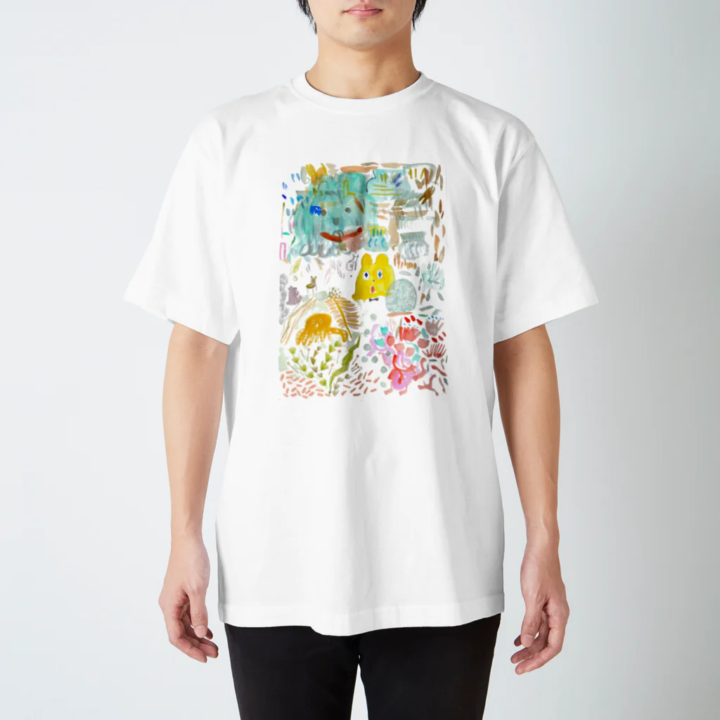 Umi Amaoto のくまとたこ Regular Fit T-Shirt