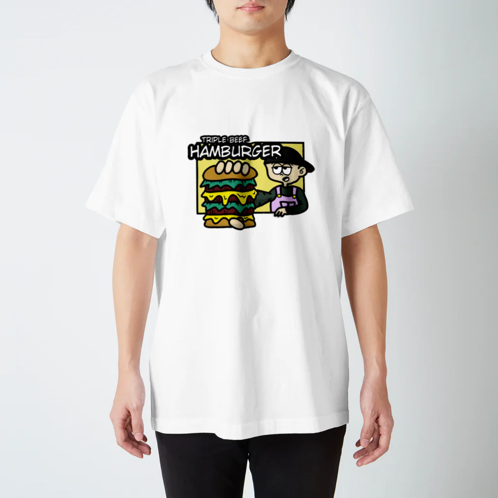 MerryWay shop のtriple beef hamburger スタンダードTシャツ