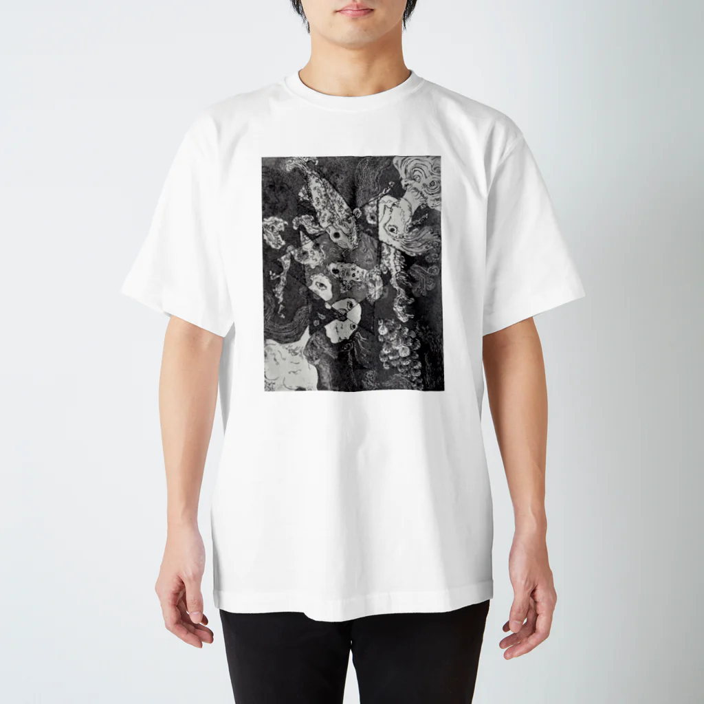 𝐥𝐢𝐬𝐚𝐰𝐚𝐭𝐚𝐧𝐚𝐛𝐞𝐩𝐚𝐢𝐧𝐭𝐢𝐧𝐠𝐬ののぞく、鯉の池 Regular Fit T-Shirt