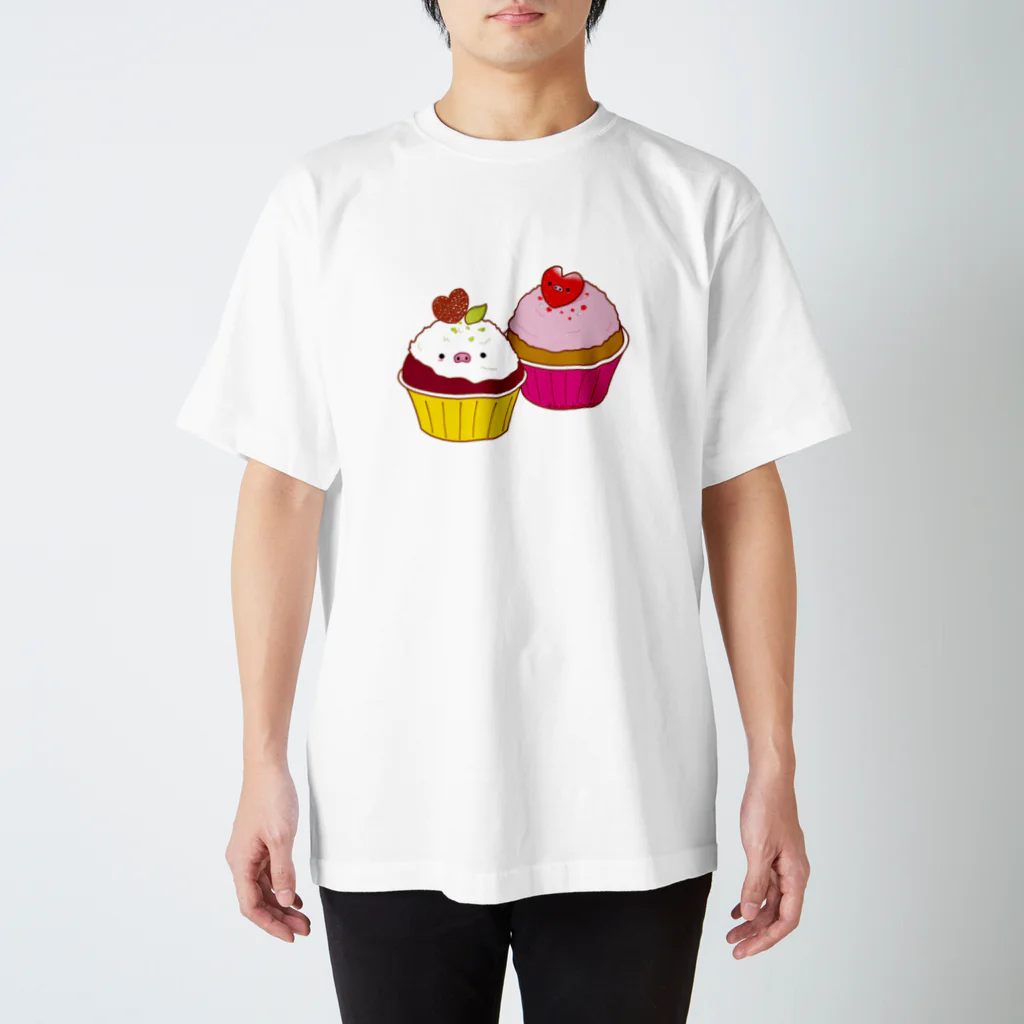 Draw freelyのカップケーキ スタンダードTシャツ