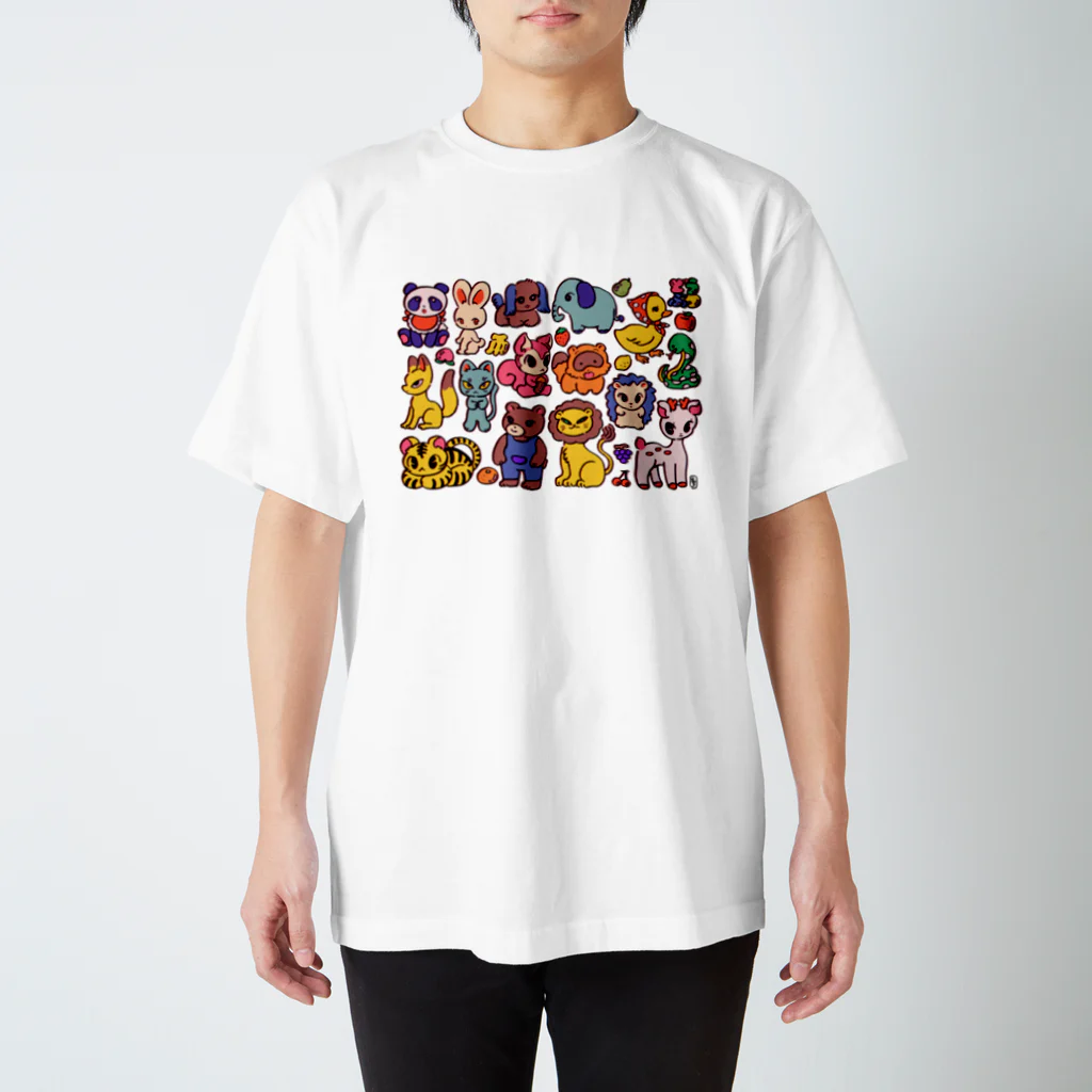 中村杏子のデフォルメどうぶつ スタンダードTシャツ