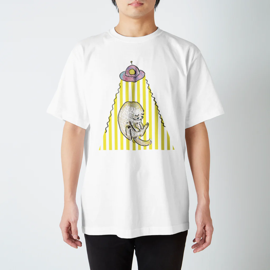 tomo-suのアブダクション白猫 Regular Fit T-Shirt