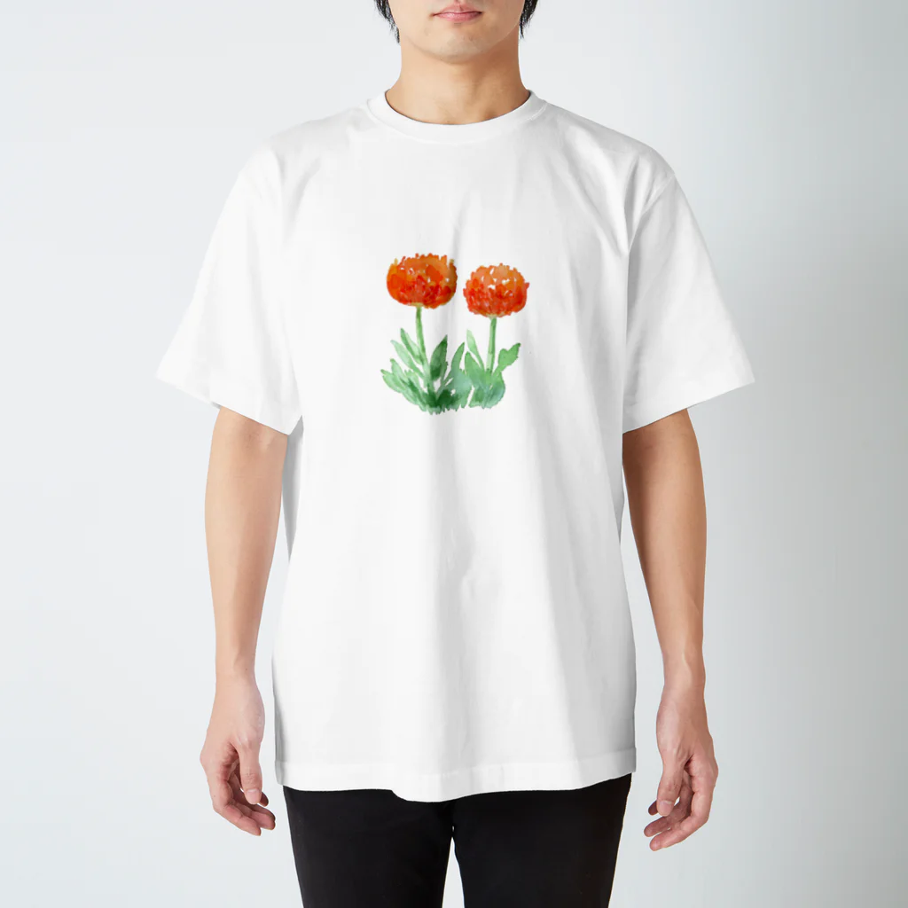 スタジオマリンの花の水彩画1 Regular Fit T-Shirt