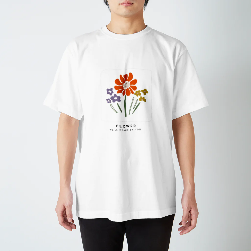 by.lettersの3つのお花 スタンダードTシャツ