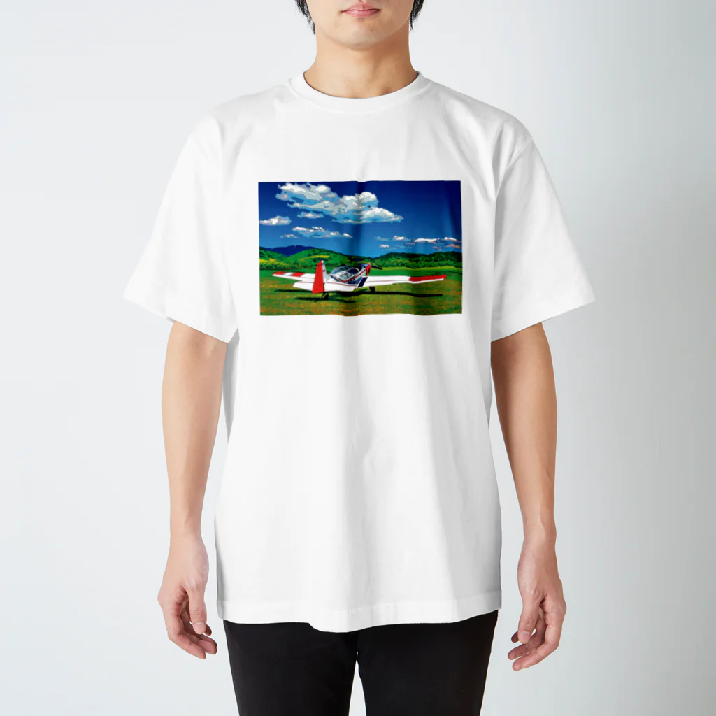 GALLERY misutawoの草原の飛行機 スタンダードTシャツ