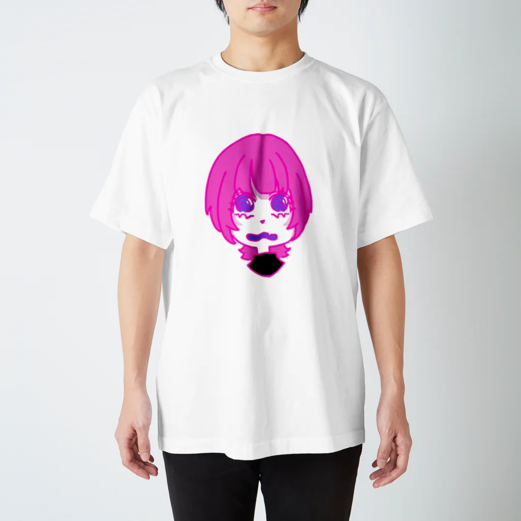 シロクマPRのPink-Chan スタンダードTシャツ