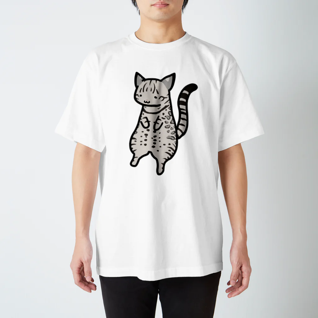 まめゆきの灰ベンガル猫 スタンダードTシャツ