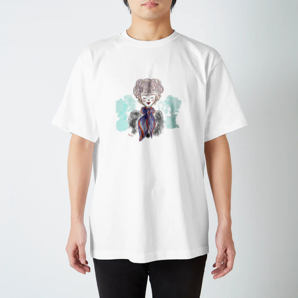 cawolieのスカーフを巻いた女の子 Regular Fit T-Shirt