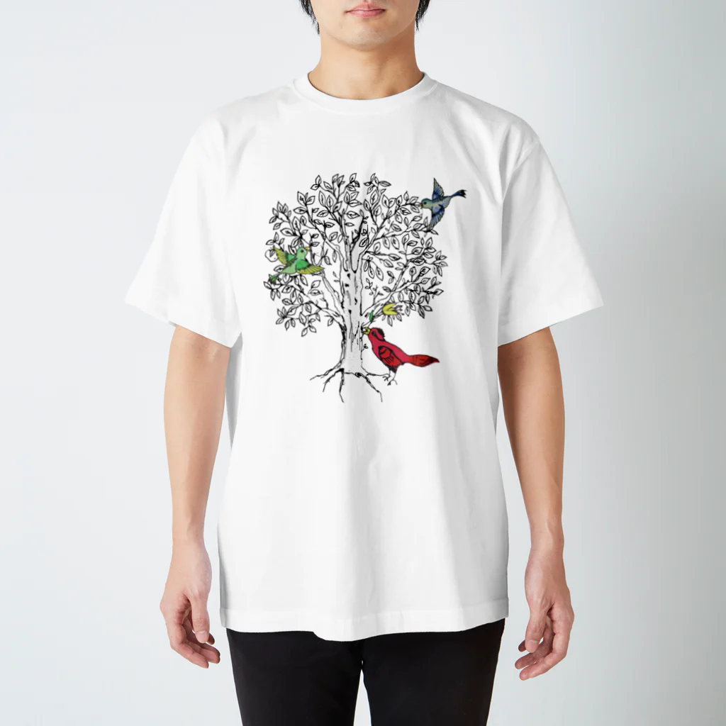 その　ふぃりあ　うーにかのbird tree スタンダードTシャツ