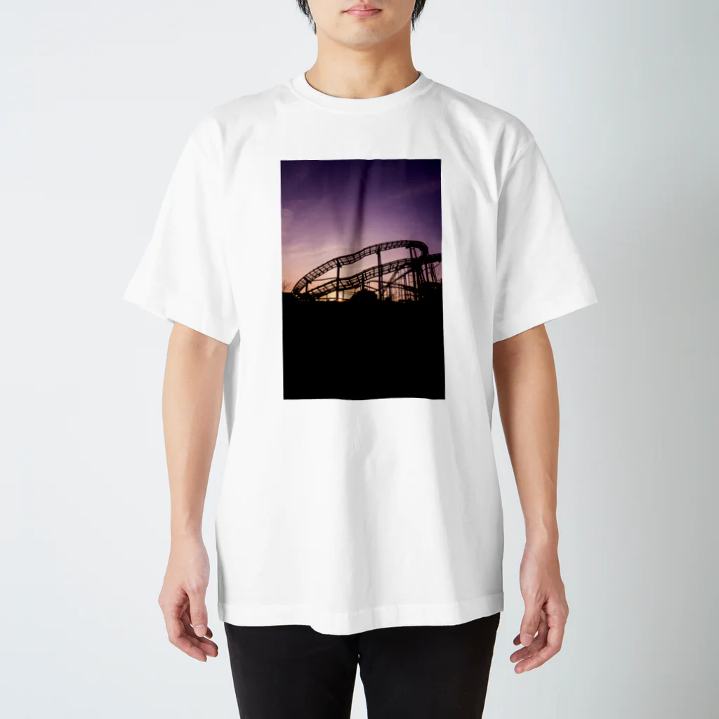 写真プリントの夕暮れシルエット Regular Fit T-Shirt