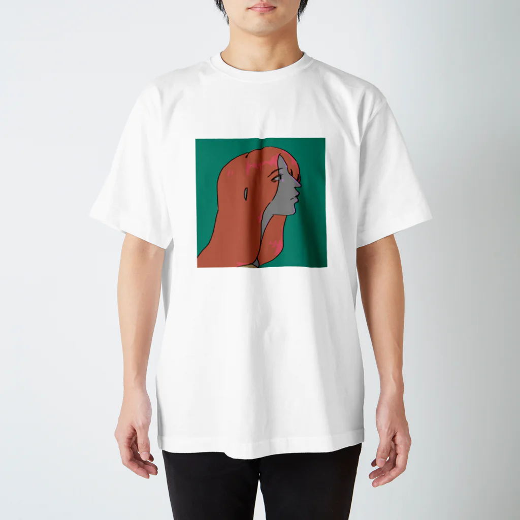 雨宿りの赤髪女の子 Regular Fit T-Shirt