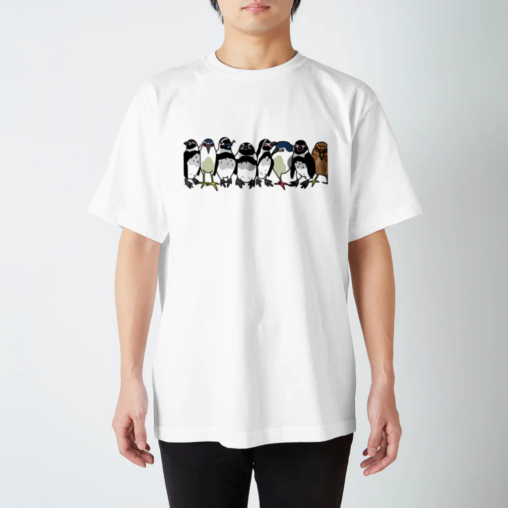 ゴイサギのおみせの盗人ゴイサギとペンギン スタンダードTシャツ