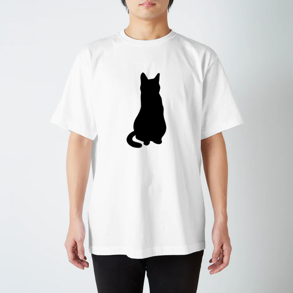 silhouettetshirtのネコ影絵シルエット スタンダードTシャツ