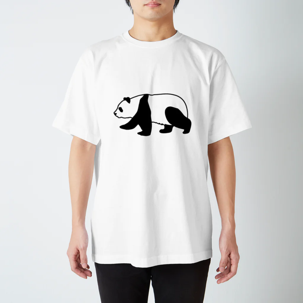 silhouettetshirtのパンダシルエットデザイン スタンダードTシャツ