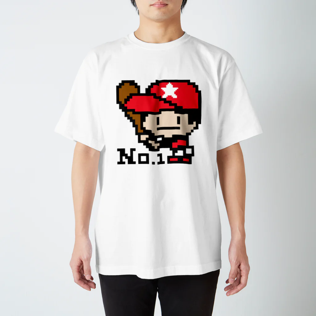 ☆VEGA☆の野球少年☆赤 スタンダードTシャツ