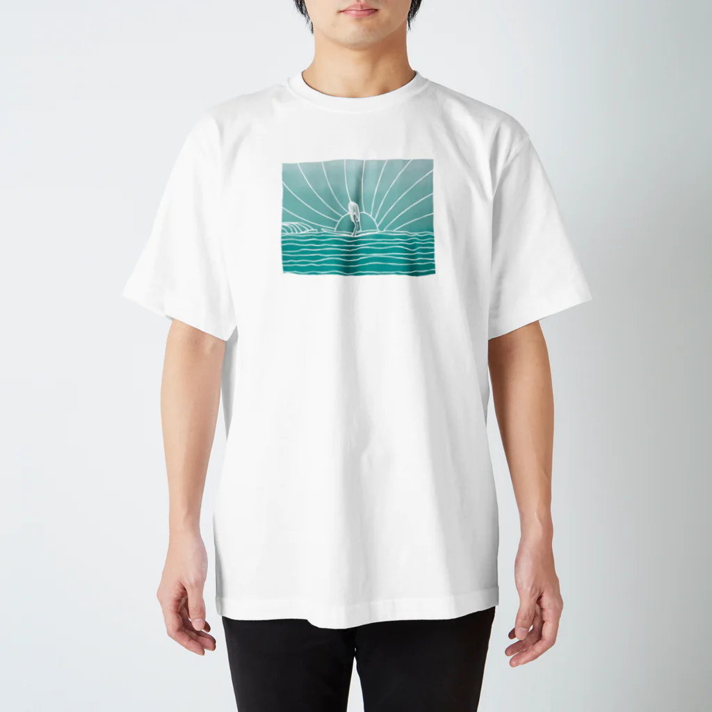 haluのseasidecommune ホワイト スタンダードTシャツ